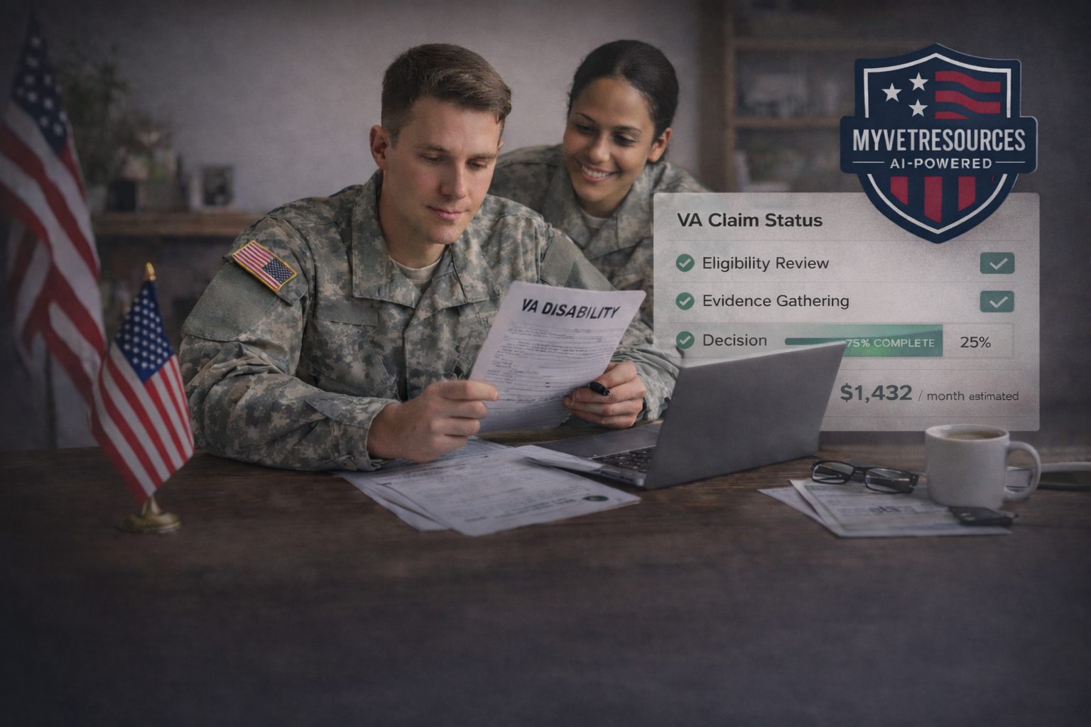 VA disability benefits for veterans claim review